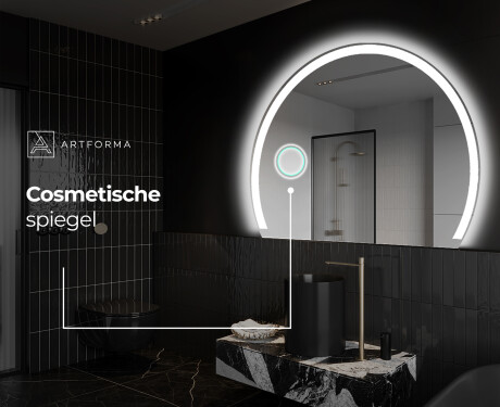 Moderne LED Halfcirkel Spiegel - Stijlvolle Verlichting voor Badkamer W222 #5