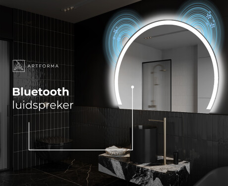 Moderne LED Halfcirkel Spiegel - Stijlvolle Verlichting voor Badkamer W222 #6