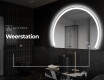 Moderne LED Halfcirkel Spiegel - Stijlvolle Verlichting voor Badkamer W222 #7