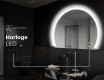 Moderne LED Halfcirkel Spiegel - Stijlvolle Verlichting voor Badkamer W222 #8