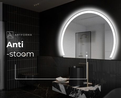Moderne LED Halfcirkel Spiegel - Stijlvolle Verlichting voor Badkamer W222 #9