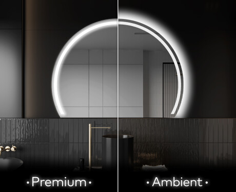 Moderne LED Halfcirkel Spiegel - Stijlvolle Verlichting voor Badkamer W223