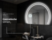 Moderne LED Halfcirkel Spiegel - Stijlvolle Verlichting voor Badkamer W223 #5