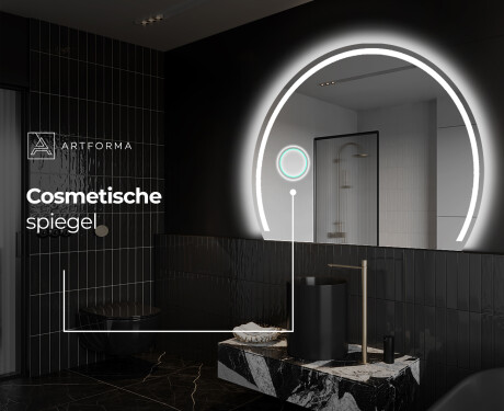 Moderne LED Halfcirkel Spiegel - Stijlvolle Verlichting voor Badkamer W223 #5