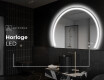 Moderne LED Halfcirkel Spiegel - Stijlvolle Verlichting voor Badkamer W223 #8