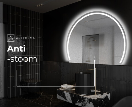 Moderne LED Halfcirkel Spiegel - Stijlvolle Verlichting voor Badkamer W223 #9