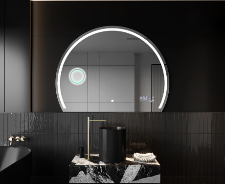 Moderne LED Halfcirkel Spiegel - Stijlvolle Verlichting voor Badkamer W223 #10