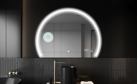 Moderne LED Halfcirkel Spiegel - Stijlvolle Verlichting voor Badkamer W223