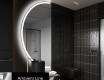 Moderne LED Halfcirkel Spiegel - Stijlvolle Verlichting voor Badkamer D222