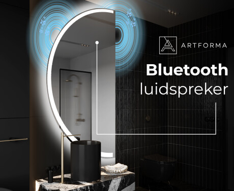 Moderne LED Halfcirkel Spiegel - Stijlvolle Verlichting voor Badkamer D222 #5