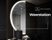 Moderne LED Halfcirkel Spiegel - Stijlvolle Verlichting voor Badkamer D222 #6