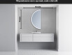 Moderne LED Halfcirkel Spiegel - Stijlvolle Verlichting voor Badkamer D222 #4