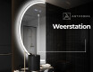 Moderne LED Halfcirkel Spiegel - Stijlvolle Verlichting voor Badkamer D222 #6