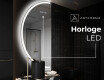 Moderne LED Halfcirkel Spiegel - Stijlvolle Verlichting voor Badkamer D222 #7