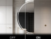 Moderne LED Halfcirkel Spiegel - Stijlvolle Verlichting voor Badkamer D223 #3
