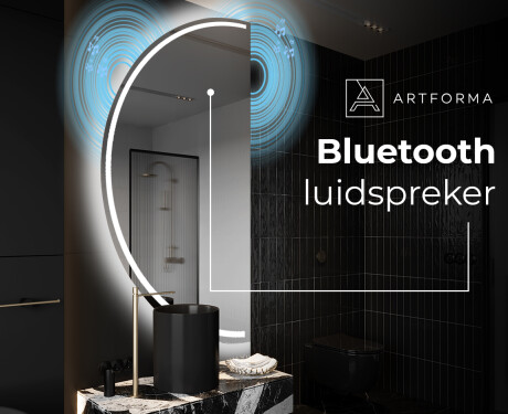 Moderne LED Halfcirkel Spiegel - Stijlvolle Verlichting voor Badkamer D223 #5