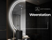 Moderne LED Halfcirkel Spiegel - Stijlvolle Verlichting voor Badkamer D223 #6