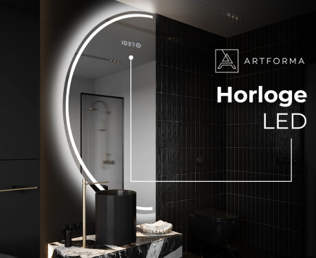 Moderne LED Halfcirkel Spiegel - Stijlvolle Verlichting voor Badkamer D223 #7