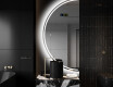 Moderne LED Halfcirkel Spiegel - Stijlvolle Verlichting voor Badkamer D223 #9
