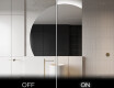 Moderne LED Halfcirkel Spiegel - Stijlvolle Verlichting voor Badkamer X221 #3