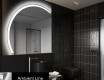 Moderne LED Halfcirkel Spiegel - Stijlvolle Verlichting voor Badkamer X222