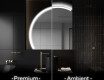 Moderne LED Halfcirkel Spiegel - Stijlvolle Verlichting voor Badkamer X222
