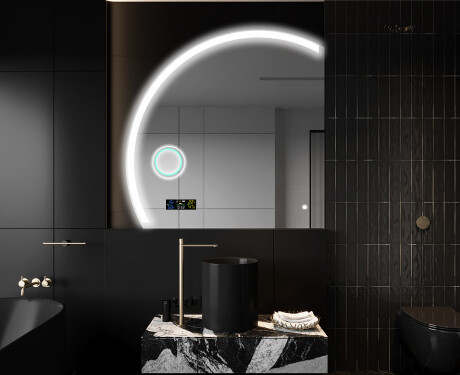 Moderne LED Halfcirkel Spiegel - Stijlvolle Verlichting voor Badkamer X222 #10