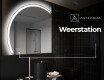 Moderne LED Halfcirkel Spiegel - Stijlvolle Verlichting voor Badkamer X222 #6