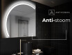 Moderne LED Halfcirkel Spiegel - Stijlvolle Verlichting voor Badkamer X222 #8