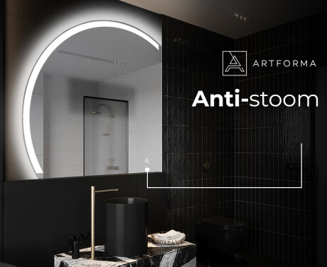 Moderne LED Halfcirkel Spiegel - Stijlvolle Verlichting voor Badkamer X222 #8