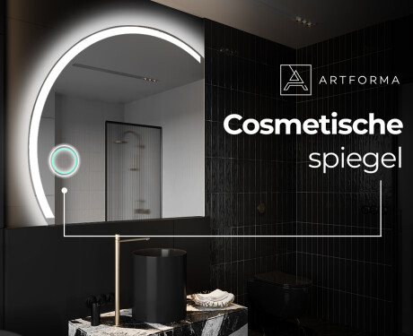 Moderne LED Halfcirkel Spiegel - Stijlvolle Verlichting voor Badkamer X222 #9