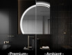 Moderne LED Halfcirkel Spiegel - Stijlvolle Verlichting voor Badkamer X223