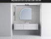 Moderne LED Halfcirkel Spiegel - Stijlvolle Verlichting voor Badkamer X223 #4