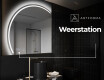 Moderne LED Halfcirkel Spiegel - Stijlvolle Verlichting voor Badkamer X223 #6
