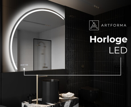 Moderne LED Halfcirkel Spiegel - Stijlvolle Verlichting voor Badkamer X223 #7