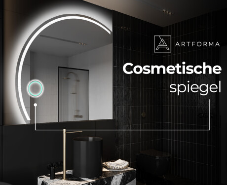 Moderne LED Halfcirkel Spiegel - Stijlvolle Verlichting voor Badkamer X223 #9