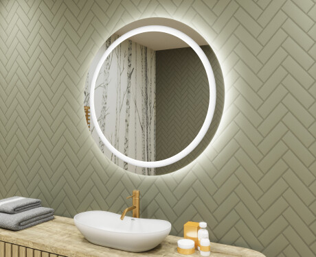 Moderne badkamer spiegel 80cm met koel LED-licht 7000K, warm licht 3000K of neutraal licht 4500K
