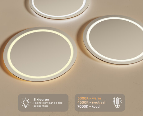 Moderne badkamer spiegel 80cm met koel LED-licht 7000K, warm licht 3000K of neutraal licht 4500K #3