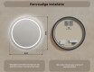 Moderne badkamer spiegel 80cm met koel LED-licht 7000K, warm licht 3000K of neutraal licht 4500K #7