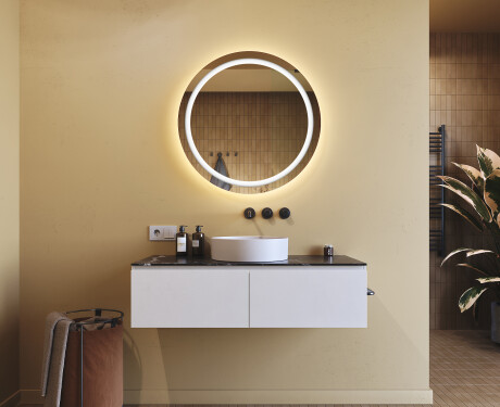 Moderne badkamer spiegel 80cm met koel LED-licht 7000K, warm licht 3000K of neutraal licht 4500K #8