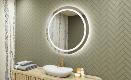 Moderne badkamer spiegel 80cm met koel LED-licht 7000K, warm licht 3000K of neutraal licht 4500K
