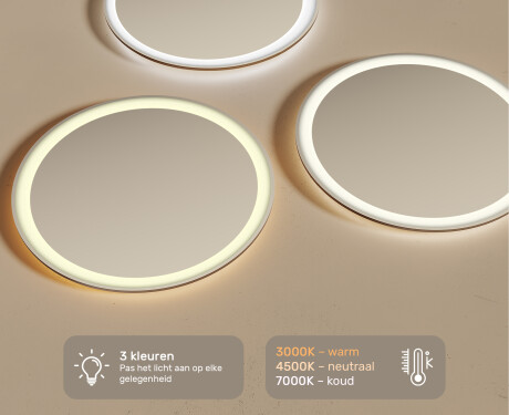 Moderne badkamer spiegel 60cm met koel LED-licht 7000K, warm licht 3000K of neutraal licht 4500K #3