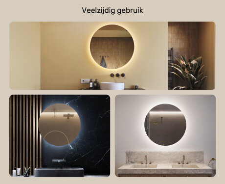 Moderne badkamer spiegel 80cm met koel LED-licht 7000K, warm licht 3000K of neutraal licht 4500K #2