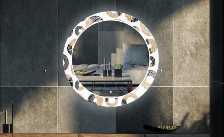 Ronde decoratieve dpiegel met led-verlichting voor in de woonkamer - Donuts