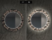 Ronde decoratieve spiegel met led-verlichting voor in de woonkamer - Lines #7
