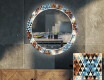 Ronde decoratieve spiegel met led-verlichting voor in de woonkamer - Color Triangles #1