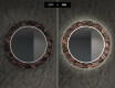 Ronde decoratieve spiegel met led-verlichting voor in de woonkamer - Jungle #7