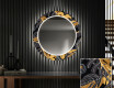Rond verlichte decoratieve spiegel led voor de gang - Autumn Jungle