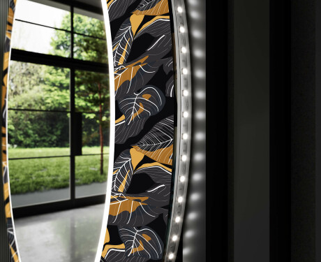 Rond verlichte decoratieve spiegel led voor de gang - Autumn Jungle #11