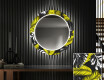 Rond verlichte decoratieve spiegel led voor de gang - Gold Jungle
